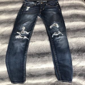 American Eagle Distressed Super Stretch Skinnies